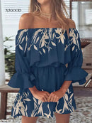 Vestido feminino sexy com estampa e um ombro só.