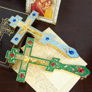 Nova Cruz Ortodoxa 2026 Decoração de Igreja Religiosa Pendurada na Parede Bênção Ortodoxa Cruz Peitoral cruces colgante Caixa Presente