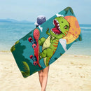 Toalha de praia grande com estampa de capivara, golfinho, polvo e outros (1 unidade). Secagem rápida e absorção de água. Ideal para natação, férias e camping.