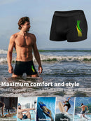 Calção de banho masculino com estampas da moda, secagem rápida, estilo boxer, com cordão, roupa íntima para banho infantil.