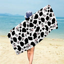 Toalha de praia grande com estampa de capivara, golfinho, polvo e outros (1 unidade). Secagem rápida e absorção de água. Ideal para natação, férias e camping.