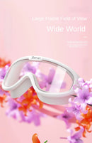 Óculos de natação HD antiembaçantes com protetores auriculares, à prova de vazamentos, ajustáveis, de silicone de alta qualidade, para adultos, homens e mulheres.