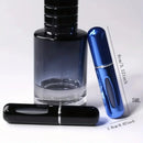 Conjunto de 5 frascos de perfume com spray de 5ml, recarregáveis, atomizadores, mini recipientes cosméticos vazios para viagem.