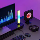 Barra de luz RGB com ritmo musical, modelo atualizado e recarregável via USB, ideal para decoração de Natal em mesa.