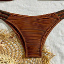 Novos biquínis sensuais 2025, maiôs femininos com bojo push-up, moda praia, biquíni brasileiro para piscina.