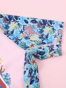 Maiô infantil feminino novo, com proteção UV, manga comprida, ideal para meninas de 2 a 12 anos.