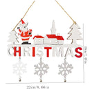 1 peça de enfeite de Natal de madeira para pendurar na porta, decoração de parede com tema natalino para casa, pingente de Natal para o Ano Novo, presente de Natal.