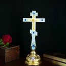 Nova Cruz Ortodoxa 2026 Decoração de Igreja Religiosa Pendurada na Parede Bênção Ortodoxa Cruz Peitoral cruces colgante Caixa Presente