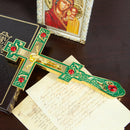 Nova Cruz Ortodoxa 2026 Decoração de Igreja Religiosa Pendurada na Parede Bênção Ortodoxa Cruz Peitoral cruces colgante Caixa Presente