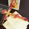 Nova Cruz Ortodoxa 2026 Decoração de Igreja Religiosa Pendurada na Parede Bênção Ortodoxa Cruz Peitoral cruces colgante Caixa Presente