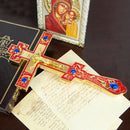 Nova Cruz Ortodoxa 2026 Decoração de Igreja Religiosa Pendurada na Parede Bênção Ortodoxa Cruz Peitoral cruces colgante Caixa Presente