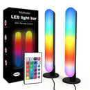 Barra de luz RGB com ritmo musical, modelo atualizado e recarregável via USB, ideal para decoração de Natal em mesa.