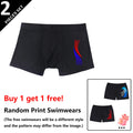 Calção de banho masculino com estampas da moda, secagem rápida, estilo boxer, com cordão, roupa íntima para banho infantil.