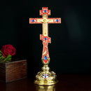 Nova Cruz Ortodoxa 2026 Decoração de Igreja Religiosa Pendurada na Parede Bênção Ortodoxa Cruz Peitoral cruces colgante Caixa Presente