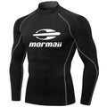 Rash Guard camiseta de natação masculina para praia com proteção UV, estilo maiô, ideal para surfe e mergulho. Manga longa.