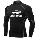 Rash Guard camiseta de natação masculina para praia com proteção UV, estilo maiô, ideal para surfe e mergulho. Manga longa.