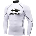 Rash Guard camiseta de natação masculina para praia com proteção UV, estilo maiô, ideal para surfe e mergulho. Manga longa.