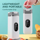 Liquidificador Elétrico Portátil com 6 Lâminas e Capacidade para 2 Copos, Ideal para Viagens, Recarregável via USB, Perfeito para Sucos de Frutas Frescas e Smoothies.
