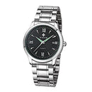 Relógio de pulso à prova d'água 2024, estilo básico e versátil, relógio de quartzo masculino com fecho dobrável único e coroa espiral.