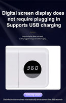 Esterilizador de escova de dentes elétrico UV com carregamento USB, suporte de parede para escova de dentes de banheiro com visor digital.