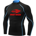 Rash Guard camiseta de natação masculina para praia com proteção UV, estilo maiô, ideal para surfe e mergulho. Manga longa.