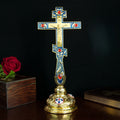Nova Cruz Ortodoxa 2026 Decoração de Igreja Religiosa Pendurada na Parede Bênção Ortodoxa Cruz Peitoral cruces colgante Caixa Presente