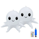 Lâmpadas solares para flutuação na água em formato de polvo, bolas infláveis brilhantes com cores que mudam, para piscina, lago, luminária suspensa, iluminação externa.