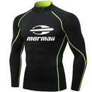 Rash Guard camiseta de natação masculina para praia com proteção UV, estilo maiô, ideal para surfe e mergulho. Manga longa.