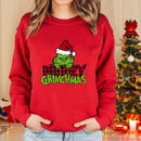 Novo Moletom Feminino GRINCHMAS MERRY para Uso Externo, Manga Longa, Roupa Natalina, Suéter Pulôver Feminino