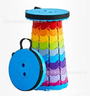 Cadeira dobrável telescópica portátil de plástico, banquinho leve e ajustável para pesca, praia e camping, assento dobrável compacto para uso externo.