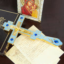 Nova Cruz Ortodoxa 2026 Decoração de Igreja Religiosa Pendurada na Parede Bênção Ortodoxa Cruz Peitoral cruces colgante Caixa Presente