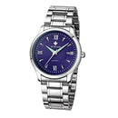 Relógio de pulso à prova d'água 2024, estilo básico e versátil, relógio de quartzo masculino com fecho dobrável único e coroa espiral.