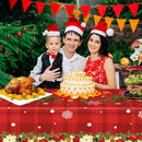 Toalha de mesa de plástico com flocos de neve natalinos, decoração de Natal para casa, Natal 2025, enfeite de mesa de Natal, Ano Novo 2026