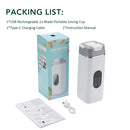 Liquidificador Elétrico Portátil com 6 Lâminas e Capacidade para 2 Copos, Ideal para Viagens, Recarregável via USB, Perfeito para Sucos de Frutas Frescas e Smoothies.