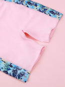 Maiô infantil feminino novo, com proteção UV, manga comprida, ideal para meninas de 2 a 12 anos.