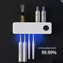 Esterilizador de escova de dentes elétrico UV com carregamento USB, suporte de parede para escova de dentes de banheiro com visor digital.