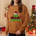Novo Moletom Feminino GRINCHMAS MERRY para Uso Externo, Manga Longa, Roupa Natalina, Suéter Pulôver Feminino