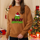Novo Moletom Feminino GRINCHMAS MERRY para Uso Externo, Manga Longa, Roupa Natalina, Suéter Pulôver Feminino