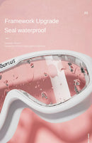 Óculos de natação HD antiembaçantes com protetores auriculares, à prova de vazamentos, ajustáveis, de silicone de alta qualidade, para adultos, homens e mulheres.