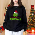 Novo Moletom Feminino GRINCHMAS MERRY para Uso Externo, Manga Longa, Roupa Natalina, Suéter Pulôver Feminino