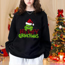 Novo Moletom Feminino GRINCHMAS MERRY para Uso Externo, Manga Longa, Roupa Natalina, Suéter Pulôver Feminino