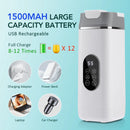 Liquidificador Elétrico Portátil com 6 Lâminas e Capacidade para 2 Copos, Ideal para Viagens, Recarregável via USB, Perfeito para Sucos de Frutas Frescas e Smoothies.