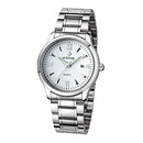 Relógio de pulso à prova d'água 2024, estilo básico e versátil, relógio de quartzo masculino com fecho dobrável único e coroa espiral.