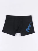 Calção de banho masculino com estampas da moda, secagem rápida, estilo boxer, com cordão, roupa íntima para banho infantil.