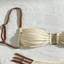 Novos biquínis sensuais 2025, maiôs femininos com bojo push-up, moda praia, biquíni brasileiro para piscina.