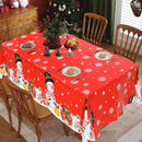 Toalha de mesa de plástico com flocos de neve natalinos, decoração de Natal para casa, Natal 2025, enfeite de mesa de Natal, Ano Novo 2026