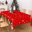 Toalha de mesa de plástico com flocos de neve natalinos, decoração de Natal para casa, Natal 2025, enfeite de mesa de Natal, Ano Novo 2026