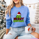 Novo Moletom Feminino GRINCHMAS MERRY para Uso Externo, Manga Longa, Roupa Natalina, Suéter Pulôver Feminino