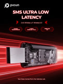 Picun G2 2.4G Fone de Ouvido Gamer Sem Fio Bluetooth com Baixa Latência de 5ms, Som Surround 7.1 e Microfone com Cancelamento Eletrônico de Ruído (ENC) para PC, PS4, PS5 e Celular.