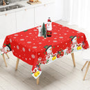 Toalha de mesa de plástico com flocos de neve natalinos, decoração de Natal para casa, Natal 2025, enfeite de mesa de Natal, Ano Novo 2026